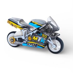 Mini Sparking Stunt Bike Toy - light blue