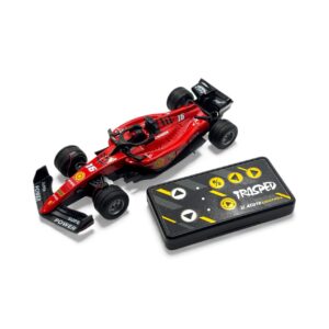 1/64 2.4G Mini RC Car F1 Formula Racing Alloy Shell Three Speed Support App Remote Control LED Light Highly Simulated Classic Desktop Vehicles Models - red