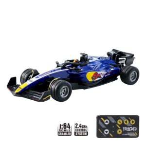 1/64 2.4G Mini RC Car F1 Formula Racing Alloy Shell Three Speed Support App Remote Control LED Light Highly Simulated Classic Desktop Vehicles Models - white / blue