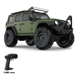 1/16 Scale Offroads Fully Hobby grade RC Crawler, Remote RC wrangler Vehicle Models, Model Crawler Remote Control Truck with LED Roof Light, for Adults Hobby