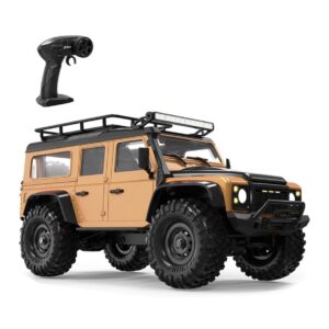 1/16 Scale Offroads RC Crawler, Remote RC Land Rover Vehicle Models, Model Crawler Remote Control Truck with LED Roof Light, for Adults Hobby